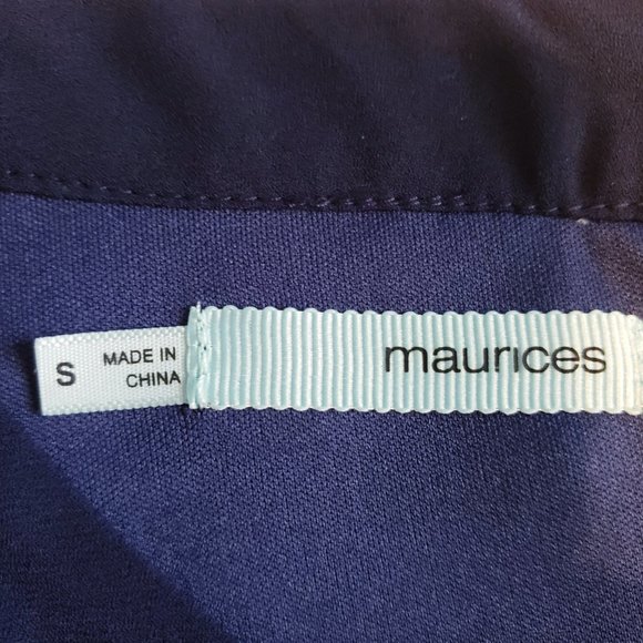 Simple Navy Blue Dress with Lace - Picture 7 of 8